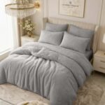 Ultra Teddy Fleece Duvet Cover Set - Sliver