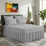 Plain Dyed Polycotton Valance Sheet - Silver