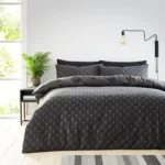 Skull Reversible Duvet Cover Set - Charcoal - Image 2