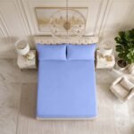 Premium Soft Touch Fitted Sheet – Sky Blue