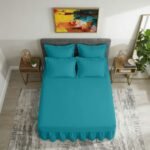 Plain Dyed Polycotton Valance Sheet - Teal