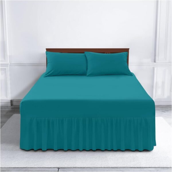 Plain Dyed Polycotton Valance Sheet - Teal