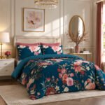 Luxury Floral Duvet Cover Set - Teal
