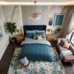 Triangle Geometric Complete Bedding Set - Teal