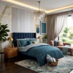Triangle Geometric Complete Bedding Set - Teal