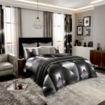 Luxury 3D Triangle Duvet Set - Black/White