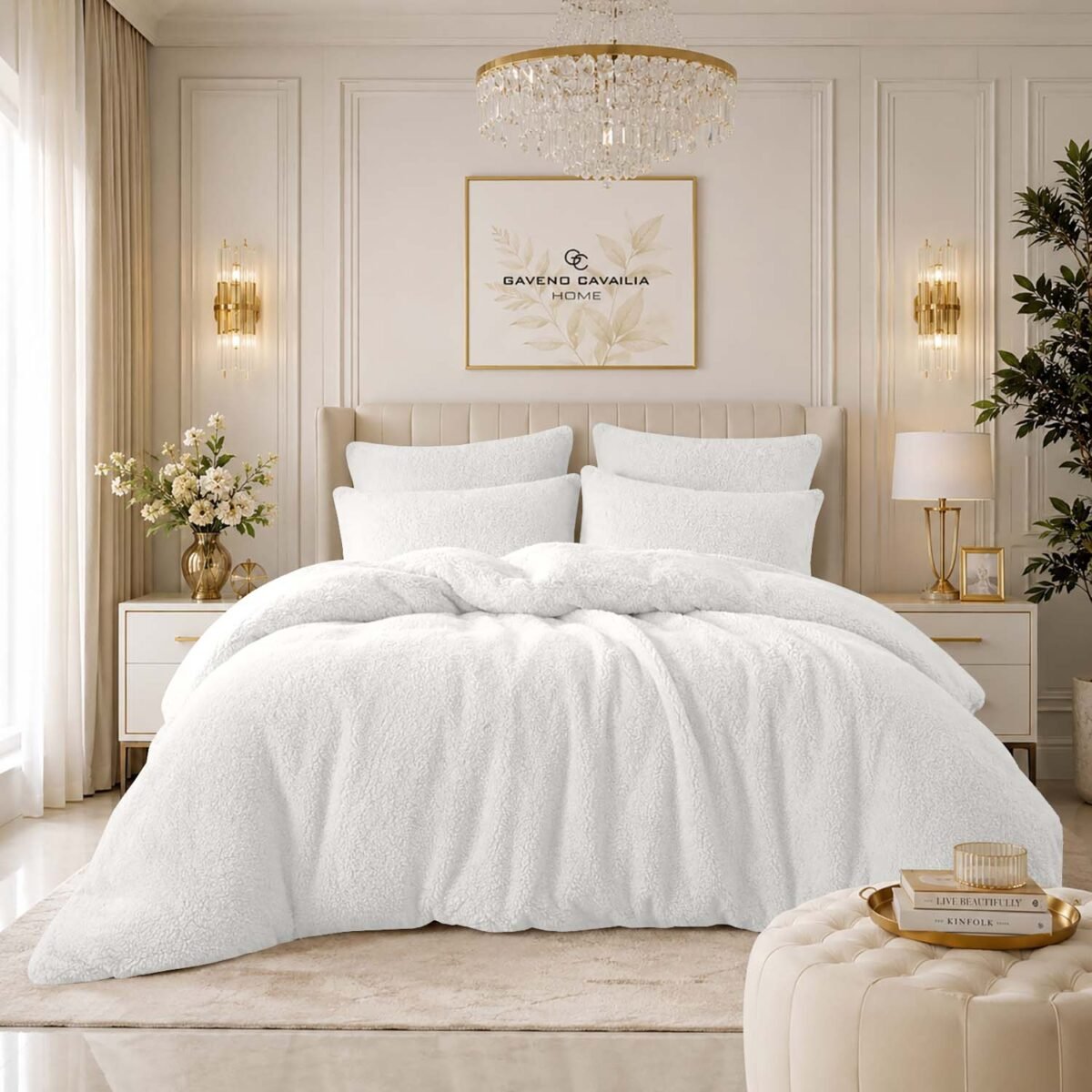 Ultra Teddy Fleece Duvet Cover Set - White