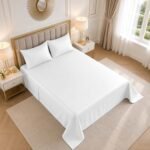 Luxury Cotton Blend Flat Bed Sheet - White - Image 3