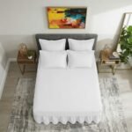 Plain Dyed Polycotton Valance Sheet - White