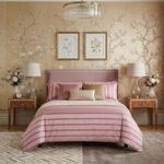 Striped Duvet Cover Set - Blush Pink - Image 2