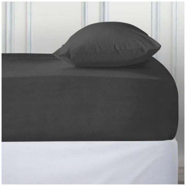 Luxury Deep Fitted Bed Sheet -  Charcoal