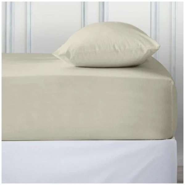 Luxury Deep Fitted Bed Sheet -  Cream