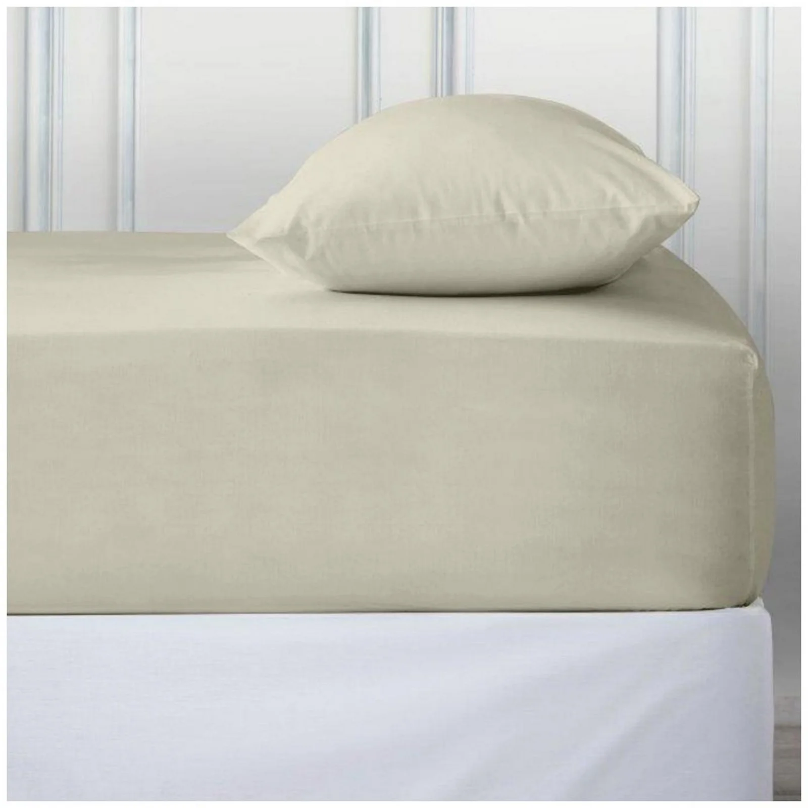 deep-ftd-sheet-cream Luxury Deep Fitted Bed Sheet - Cream