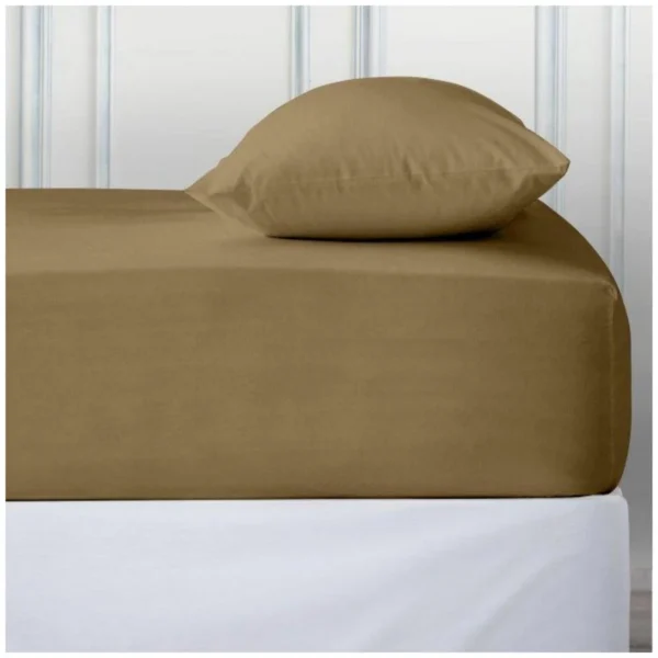 Luxury Deep Fitted Bed Sheet - Mocha