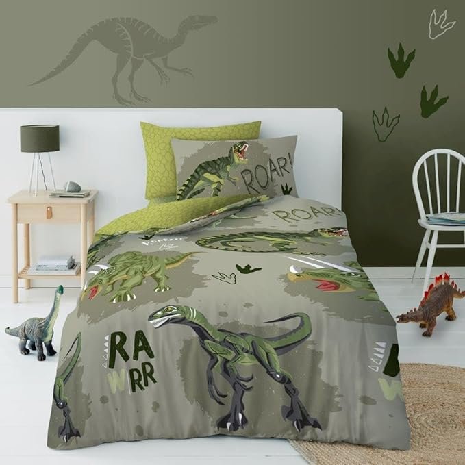 Kids Dino Adventure Duvet Cover Set – Multi