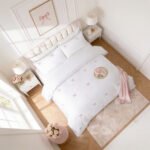 Fancy Embroidered Duvet Cover Set Bows - Pink