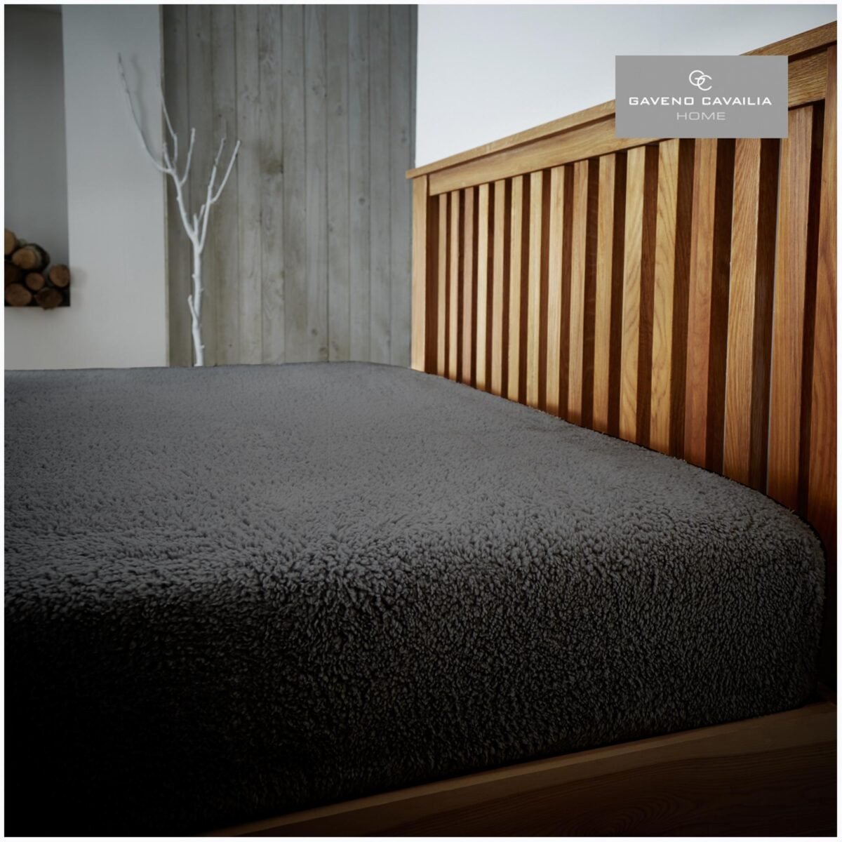 Ultra Soft Teddy Fitted Sheet - Charcoal