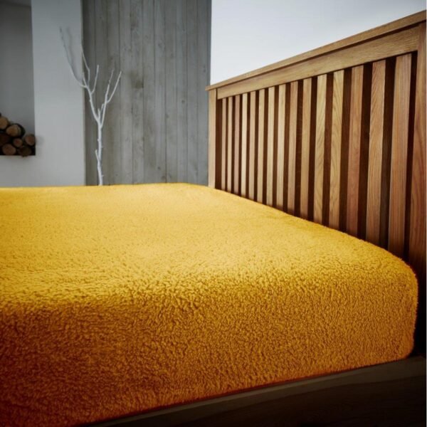 Ultra Soft Teddy Fitted Sheet - Ochre