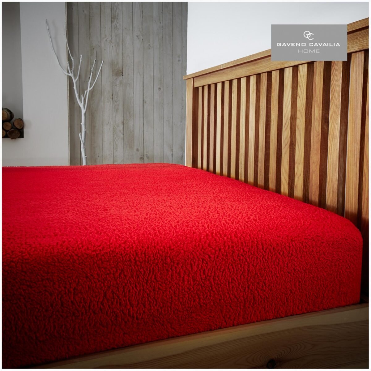 Ultra Soft Teddy Fitted Sheet - Red