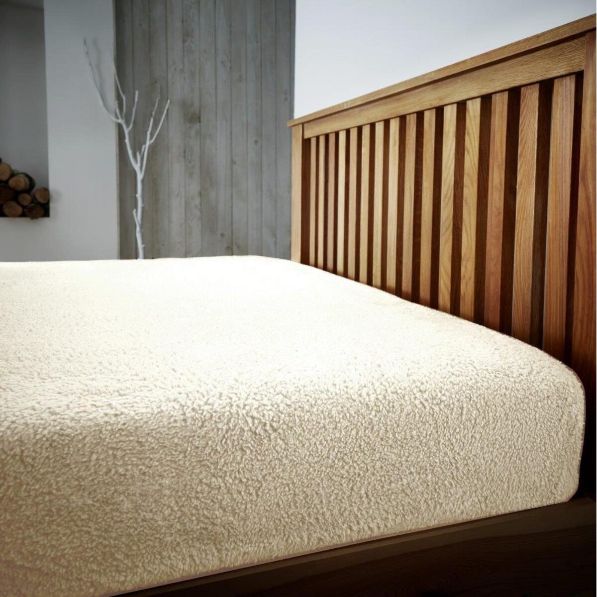 Ultra Soft Teddy Fitted Sheet - White