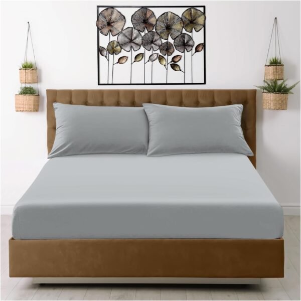 Microfibre Deep Fitted Sheet - Grey