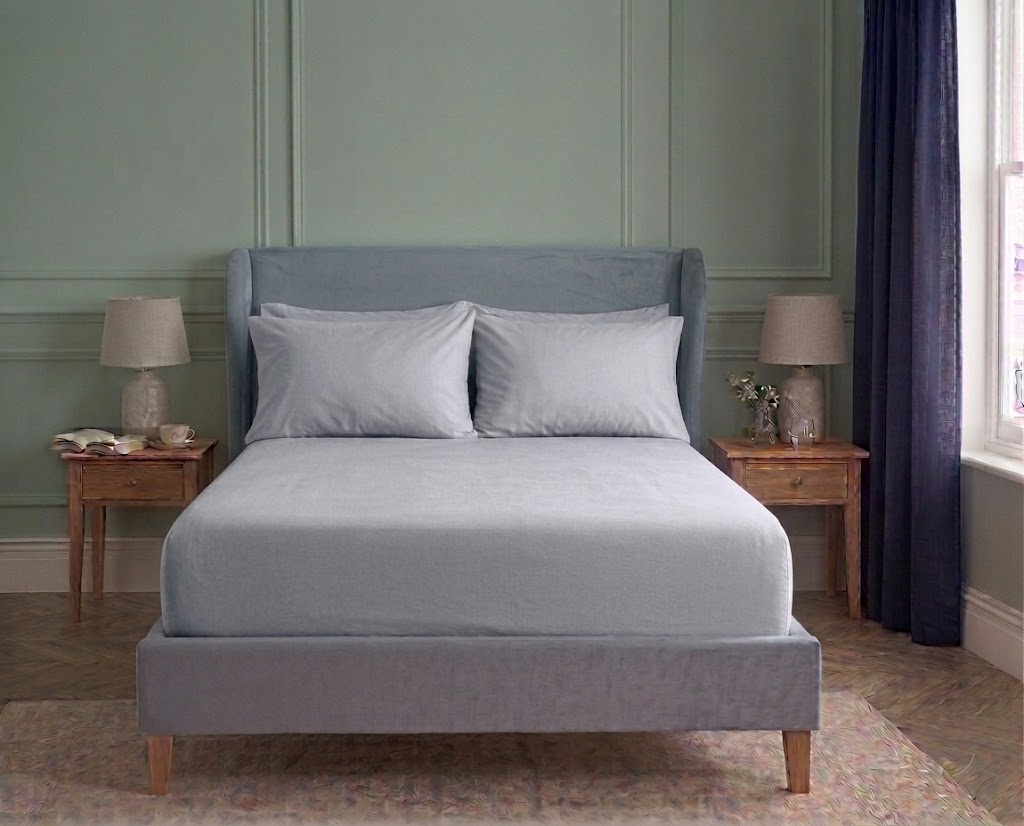 Soft Plain Dyed Percale Fitted Sheet - Silver