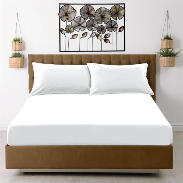 Microfibre Deep Fitted Sheet - White