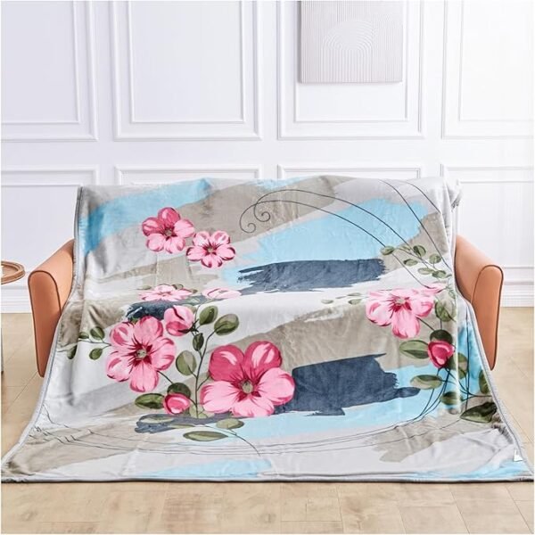Super Soft Floral Sherpa Heavy Blanket 4Kg