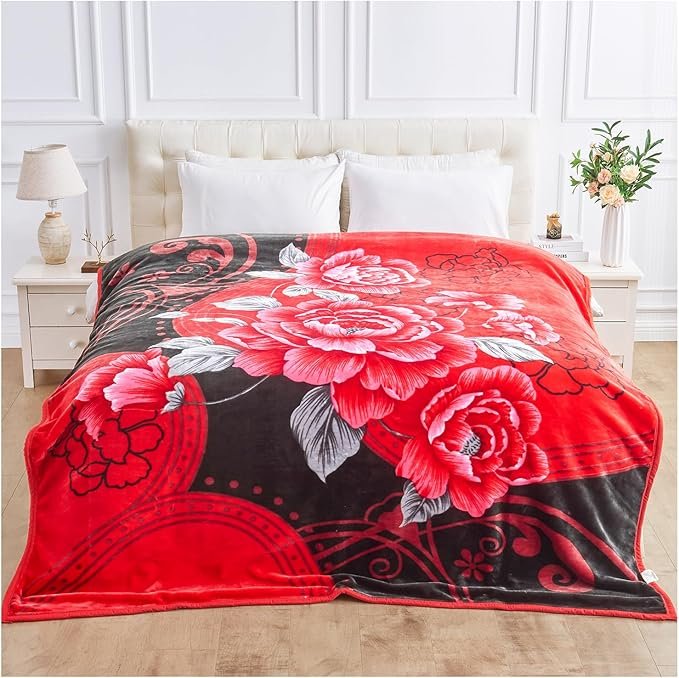 Flower Sherpa Fleece Weighted Blanket 4Kg