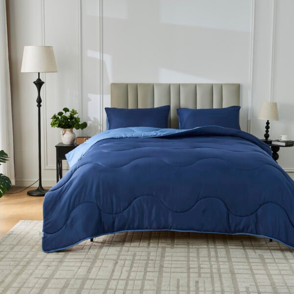 Coverless Duvet 10.5 Tog Quilt - Navy/Blue
