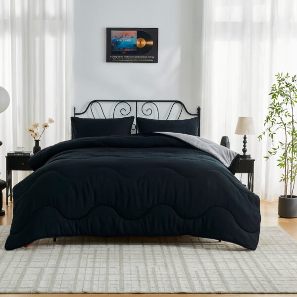 Coverless Duvet 10.5 Quilt - Black Grey