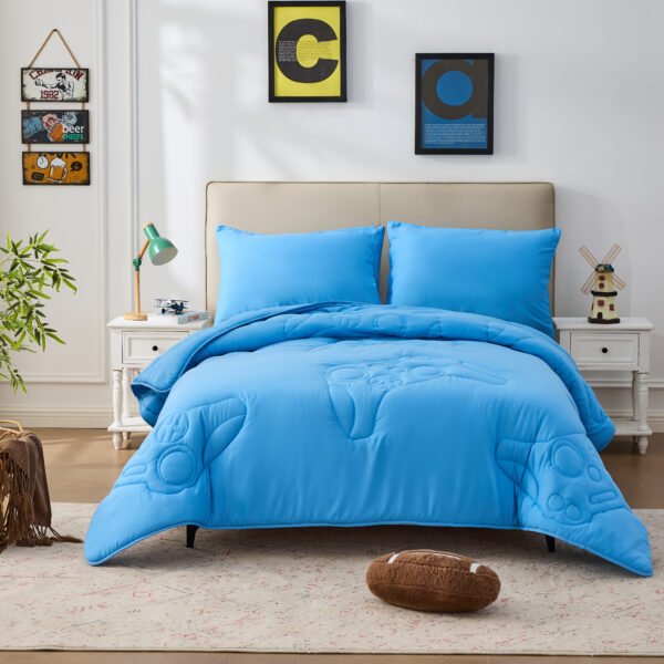 10.5 Tog Duvet Coverless Quilt - Gamer Blue