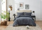 10.5 Tog Duvet Coverless Quilt - Football Charcoal
