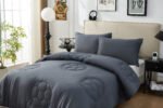 10.5 Tog Duvet Coverless Quilt - Football Charcoal