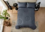 10.5 Tog Duvet Coverless Quilt - Football Charcoal