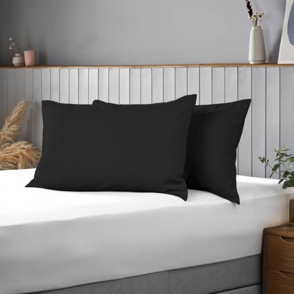 200 TC Egyptian Cotton Pillow Cases - Black