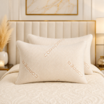 2 Pack Copper Memory Foam Pillow - White & Copper