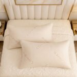 2 Pack Copper Memory Foam Pillow - White & Copper