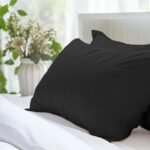 200 TC Egyptian Cotton Pillow Cases - Black - Image 2