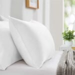 200 TC Egyptian Cotton Pillow Cases - White - Image 3