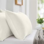 200 TC Egyptian Cotton Pillow Cases - Cream - Image 4