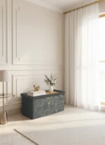 Luxury Marble Design Storage Box - Charcoal