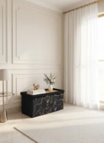 Luxury Marble Design Storage Box - Black