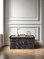 Luxury Marble Design Storage Box - Black