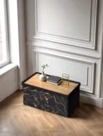 Luxury Marble Design Storage Box - Black