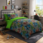 Boys Bicycle Print Duvet Cover Set - Multi