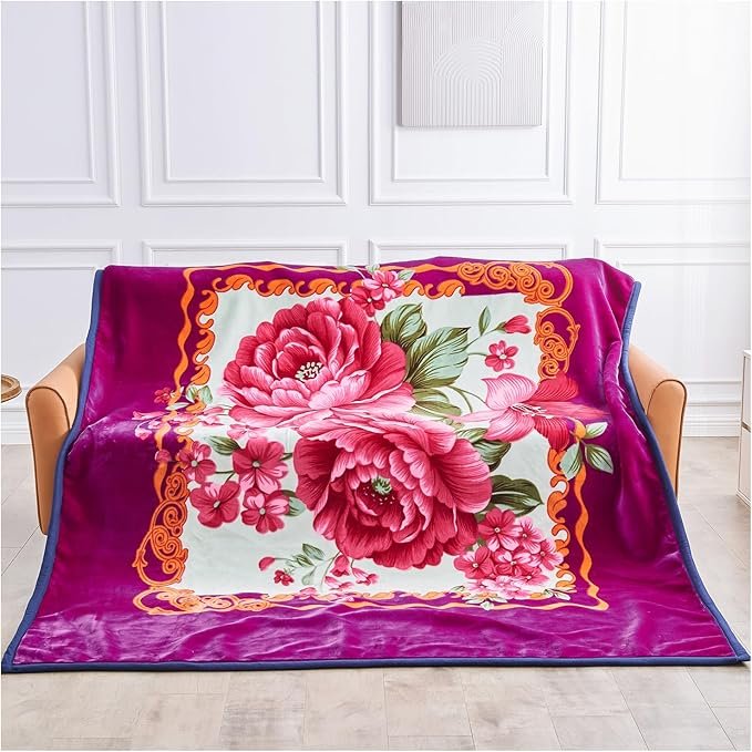 Sherpa Fleece Floral Weighted Blanket 4Kg