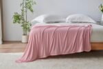 Soft Cooling Blanket Lightweight Throw for Summer - Pink - Image 2