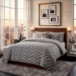 Geometric Complete Bedding Set Polycotton - Grey