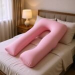 U Shaped Full Body Maternity Pillow - Pink - Image 2